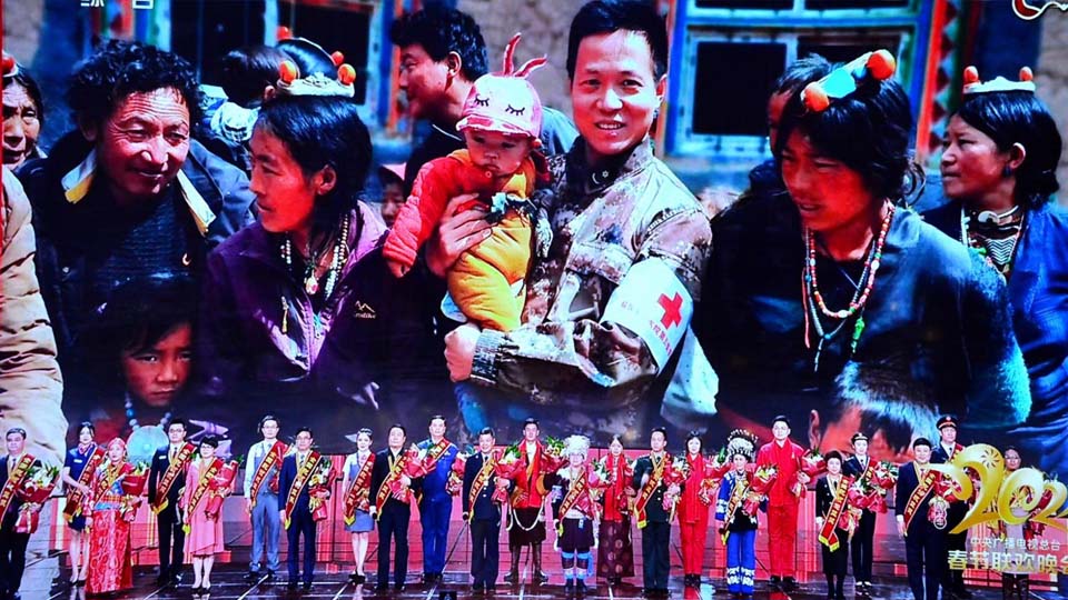 2021年2月12日，苍溪孙 权在中央电视台屏幕上摄影图片